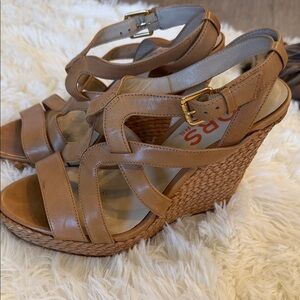 Michael Kors Brown Leather Wedges